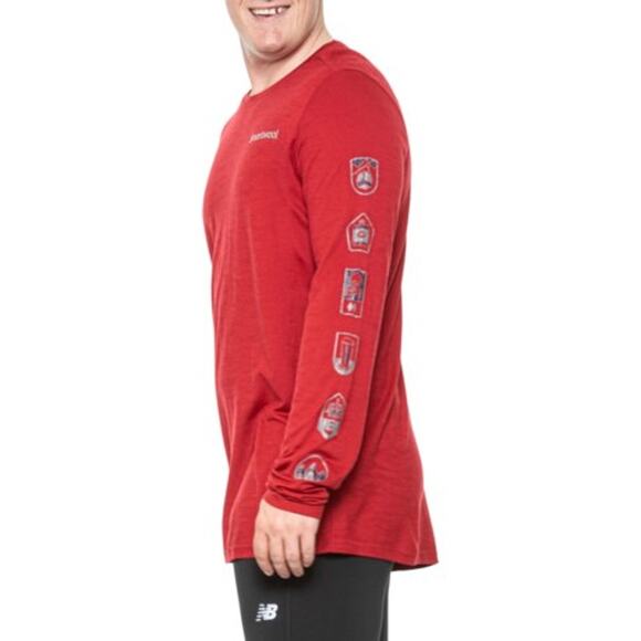 Smartwool Long Sleeve Tee With Mens XL Red Arm Paches - Picture 3 of 5